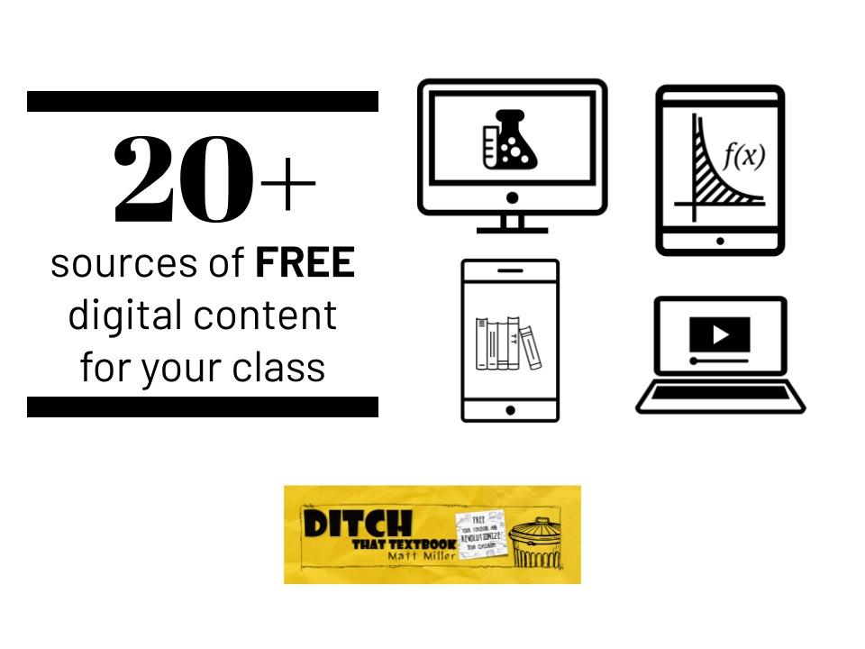 20+ sources of FREE digital content for your class